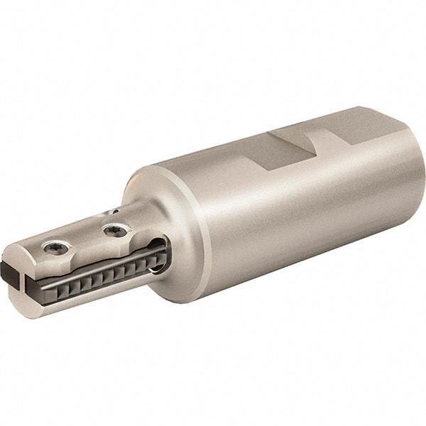 Vargus - 28.4mm Cut Diam, 43mm Max Hole Depth, 25mm Shank Diam, Internal/External Indexable Thread Mill - Insert Style R25, 4 Inserts, Toolholder Style RTMNC, 103mm OAL - Exact Industrial Supply