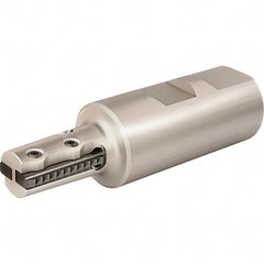 Vargus - 28.4mm Cut Diam, 43mm Max Hole Depth, 25mm Shank Diam, Internal/External Indexable Thread Mill - Insert Style R25, 4 Inserts, Toolholder Style RTMNC, 103mm OAL - Exact Industrial Supply