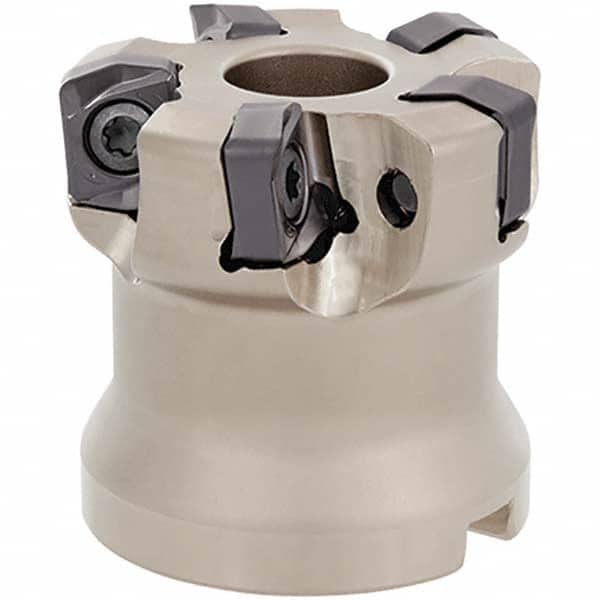 Tungaloy - 5" Cut Diam, 1-1/2" Arbor Hole, Indexable High-Feed Face Mill - Exact Industrial Supply