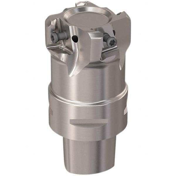 Seco - 44mm Cut Diam, 12mm Max Depth of Cut, 60mm OAL, Indexable Square Shoulder Slot Milling End Mill - LOEX12 Inserts, C4 Modular Connection, 90° Lead Angle, Through Coolant, Series 217.94-12 - Exact Industrial Supply