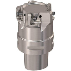 Seco - 54mm Cut Diam, 12mm Max Depth of Cut, 60mm OAL, Indexable Square Shoulder Slot Milling End Mill - LOEX12 Inserts, C5 Modular Connection, 90° Lead Angle, Through Coolant, Series C5-217.94-12 - Exact Industrial Supply