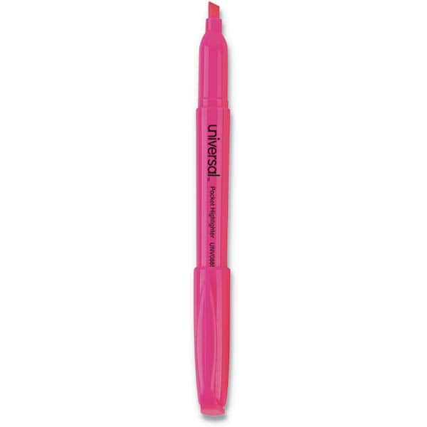 UNIVERSAL - Markers & Paintsticks Type: Highlighters Color: Fluorescent Pink - Exact Industrial Supply