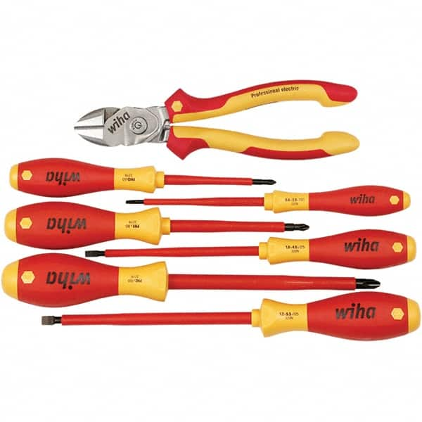 Wiha - 7 Piece Insulated Hand Tool Set - Exact Industrial Supply