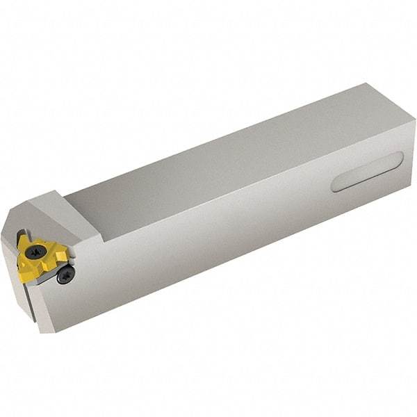 Vargus - External Thread, Right Hand Cut, 40mm Shank Width x 40mm Shank Height Indexable Threading Toolholder - 205mm OAL, 4FER Insert Compatibility, AL Toolholder, Series F Style - Exact Industrial Supply