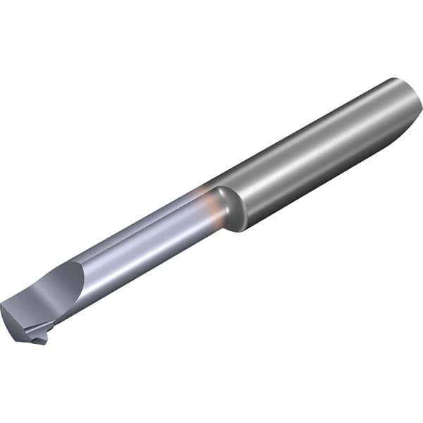 Vargus - 16mm Cutting Depth, 6.3mm Diam, Internal Thread, Solid Carbide, Single Point Threading Tool - TiCN Finish, 42mm OAL, 6mm Shank Diam, 2.9mm Projection from Edge, 1.25mm Max Pitch, 60° Profile Angle - Exact Industrial Supply