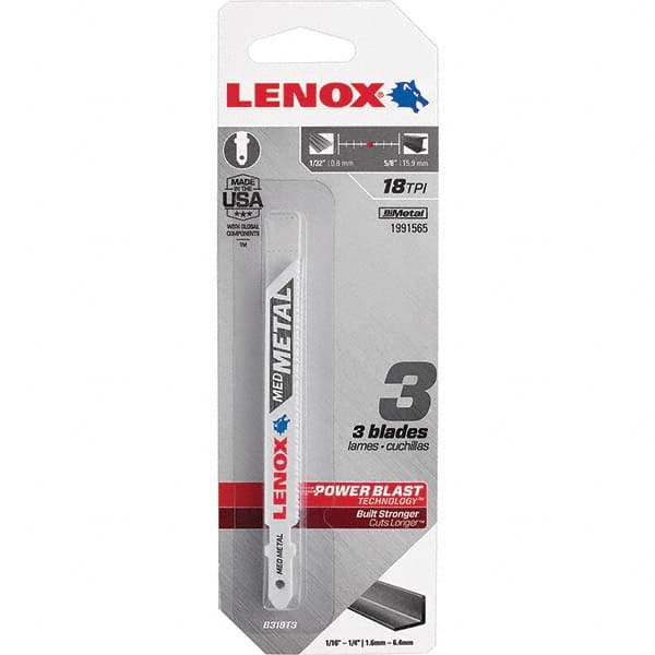 Lenox - Jig Saw Blades Blade Material: Bi-Metal Blade Length (Inch): 3-5/8 - Exact Industrial Supply