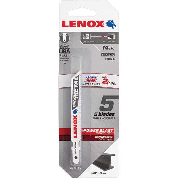 Lenox - Jig Saw Blades Blade Material: Bi-Metal Blade Length (Inch): 3-5/8 - Exact Industrial Supply