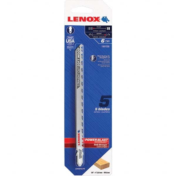 Lenox - Jig Saw Blades Blade Material: Bi-Metal Blade Length (Inch): 6 - Exact Industrial Supply