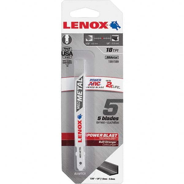 Lenox - Jig Saw Blades Blade Material: Bi-Metal Blade Length (Inch): 3-5/8 - Exact Industrial Supply