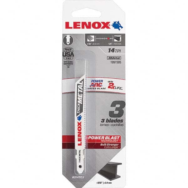 Lenox - Jig Saw Blades Blade Material: Bi-Metal Blade Length (Inch): 3-5/8 - Exact Industrial Supply