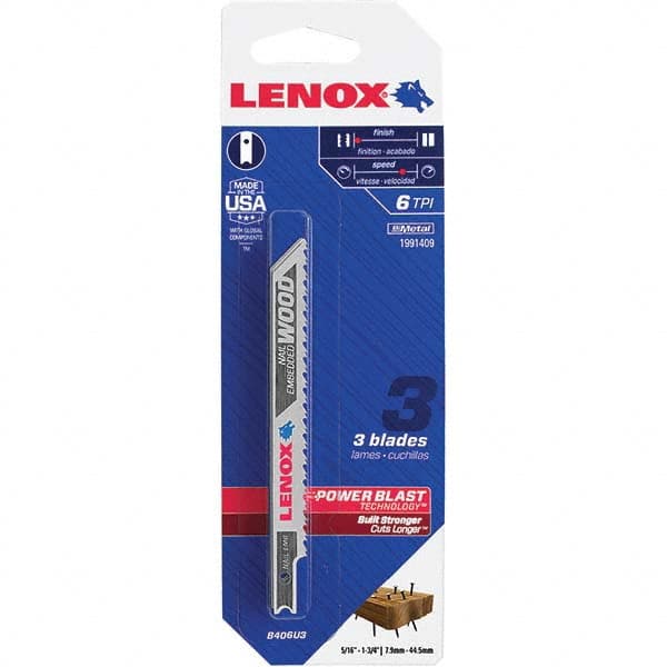 Lenox - Jig Saw Blades Blade Material: Bi-Metal Blade Length (Inch): 4 - Exact Industrial Supply