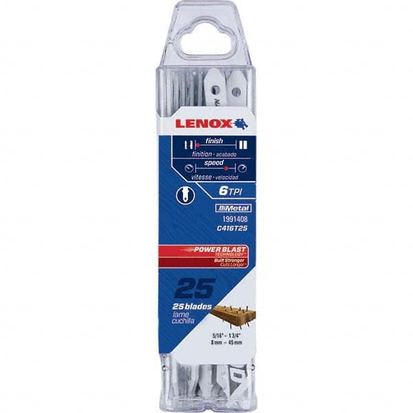 Lenox - Jig Saw Blades Blade Material: Bi-Metal Blade Length (Inch): 4 - Exact Industrial Supply