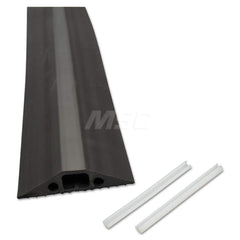 D-Line - On Floor Cable Covers; Cover Material: PVC ; Number of Channels: 1 ; Color: Black ; Overall Length (Feet): 6 ; Maximum Compatible Cable Diameter (Inch): 21/64 ; Overall Width (Decimal Inch): 2-3/4 - Exact Industrial Supply