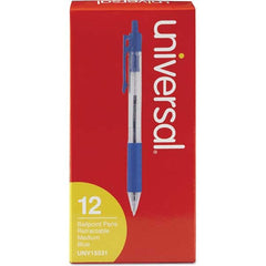 UNIVERSAL - Pens & Pencils Type: Comfort Grip Retractable Pen Color: Blue - Exact Industrial Supply