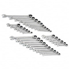 GearWrench - Wrench Sets Tool Type: Ratcheting Combination Wrench System of Measurement: Inch/Metric - Exact Industrial Supply