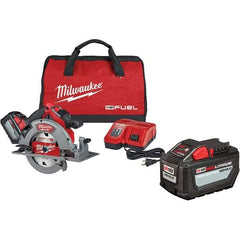 Milwaukee Tool - 18 Volt, 7-1/4" Blade, Cordless Circular Saw - 5,800 RPM, 1 Lithium-Ion Battery Included - Exact Industrial Supply