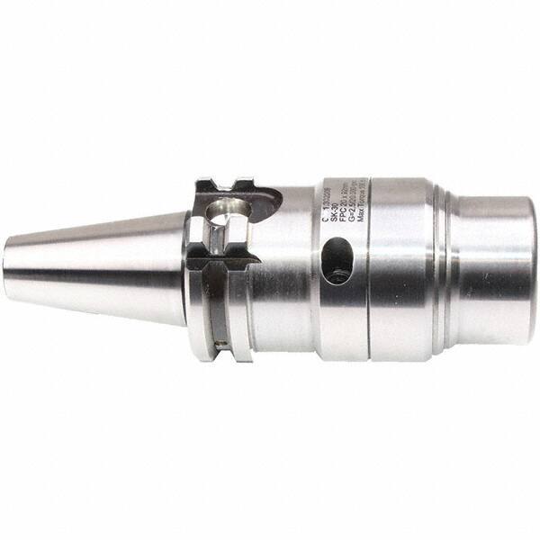 Emuge - ISO30 Taper Shank, 9/16" Hole Diam x 40mm Nose Diam Milling Chuck - 92mm Projection, Through-Spindle Coolant, Balanced to 20,000 RPM - Exact Industrial Supply