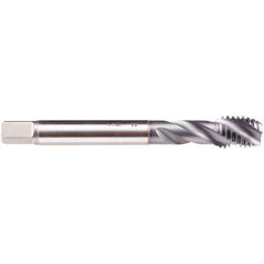 Emuge - M16x2.00 M 3 Flute 6H Modified Bottoming Spiral Flute Tap - High Speed Steel, TiCN Finish, 110mm OAL, Right Hand Flute, Right Hand Thread, Series C4939300 - Exact Industrial Supply