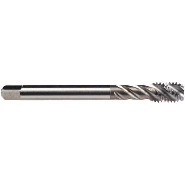 Emuge - M16x2.00 M 4 Flute Bottoming Spiral Flute Tap - High Speed Steel, Bright Finish, 110mm OAL, Right Hand Flute, Right Hand Thread, Series Enorm Z/E - Exact Industrial Supply