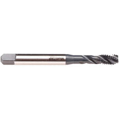Emuge - #6-40 UNF 3 Flute 2B/3B Modified Bottoming Spiral Flute Tap - High Speed Steel, NE2 Finish, 2.205" OAL, Right Hand Flute, Right Hand Thread, Series BU533200 - Exact Industrial Supply