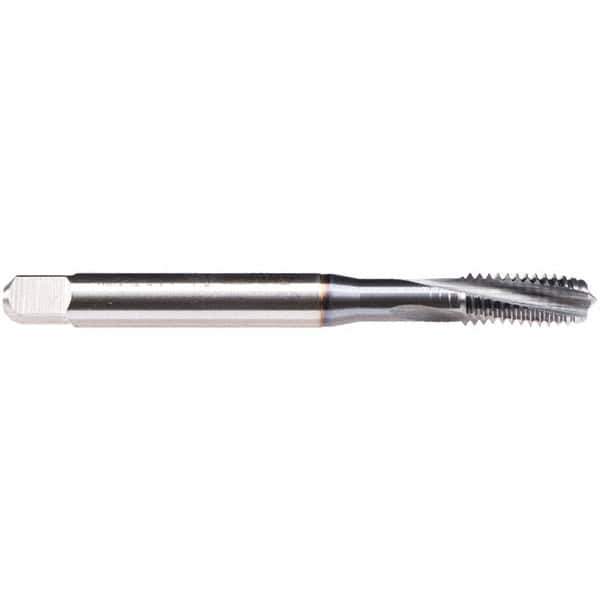 Emuge - 12-24 UNC 3 Flute BT Modified Bottoming Spiral Flute Tap - High Speed Steel, TiCN Finish, 3.15" OAL, Right Hand Flute, Right Hand Thread, Series BU459600 - Exact Industrial Supply