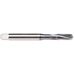 Emuge - 12-24 UNC 3 Flute BT Modified Bottoming Spiral Flute Tap - High Speed Steel, TiCN Finish, 3.15" OAL, Right Hand Flute, Right Hand Thread, Series BU459600 - Exact Industrial Supply