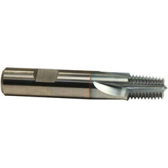 Emuge - 1/16-27 Thread, 5/16" Shank Diam, TiCN Coating, Solid Carbide Straight Flute Thread Mill - 3 Flutes, 2-1/4" OAL, 1/16" Min Noml Diameter - Exact Industrial Supply