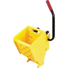 Rubbermaid - 35 Qt Plastic Wringer - 15.8" Long x 31.1" High x 13.4" Wide, Yellow, Metal Handle - Exact Industrial Supply