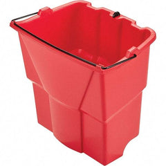 Rubbermaid - 35 Qt Plastic Bucket - 15.2" Long x 14" High x 9.8" Wide, Red - Exact Industrial Supply