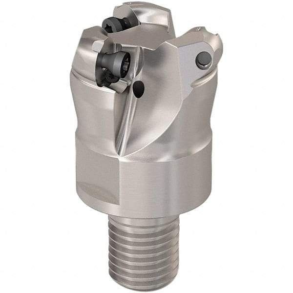 Seco - 23mm Cutting Diam, 6mm Max Depth of Cut, Modular Connection Indexable Copy End Mill - 3 Inserts, RP.. 1204 Insert, 217.29-06 Toolholder, Steel, Through Coolant - Exact Industrial Supply