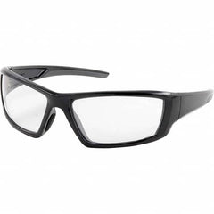 Safety Glass: Anti-Fog & Scratch-Resistant, Clear Lenses, Full-Framed, UV Protection Black Frame