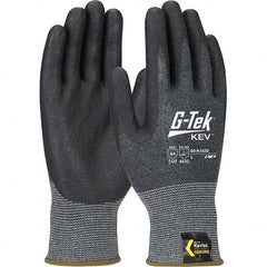 Cut, Puncture & Abrasive-Resistant Gloves: Size 2XL, ANSI Cut A4, ANSI Puncture 2, Nitrile, Kevlar Gray, Palm & Fingers Coated, Foam Grip, ANSI Abrasion 4
