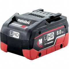 Metabo - 18 Volt Lithium-Ion Power Tool Battery - 8 Ahr Capacity, 160 min Charge Time, Series 18V LiHD - Exact Industrial Supply