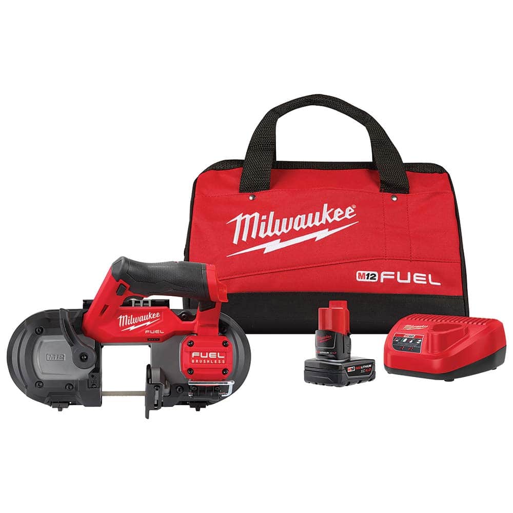 Milwaukee Tool - 12 Volt, Cordless Portable Bandsaw - Exact Industrial Supply