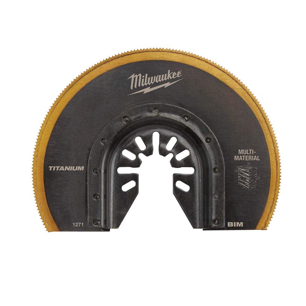Milwaukee Tool - Rotary & Multi-Tool Accessories; Accessory Type: Blade ; For Use With: Multi-Tools ; Includes: 3-1/2" TITANIUM BI-METAL SEGMENTED BLADE ; Maximum RPM: 0.000 ; Tooth Style: End Cut ; Head Diameter (Inch): 3-1/2 - Exact Industrial Supply