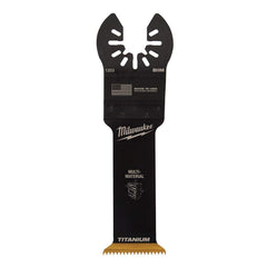 Milwaukee Tool - Rotary & Multi-Tool Accessories; Accessory Type: Multi-Material Blade ; For Use With: Multi-Tools ; Includes: 1-1/4" TITANIUM BI-METAL WOOD W/NAILS BLADE ; Maximum RPM: 0.000 ; Color: Black ; Tooth Style: End Cut - Exact Industrial Supply