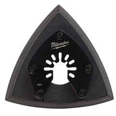 Milwaukee Tool - Rotary & Multi-Tool Accessories; Accessory Type: Multi-Material Blade ; For Use With: Multi-Tools ; Includes: 3-1/2" TRIANGLE SANDING PAD ; Maximum RPM: 0.000 ; Color: Black ; Tooth Style: No End Cut - Exact Industrial Supply
