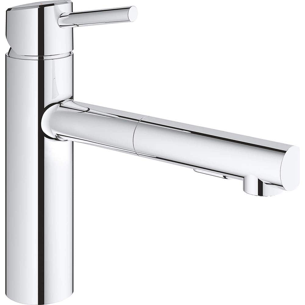 Grohe - Kitchen & Bar Faucets; Type: Pull Out ; Style: Contemporary; Modern; Transitional ; Mount: Deck ; Design: One Handle ; Handle Type: Lever ; Spout Type: Pullout - Exact Industrial Supply