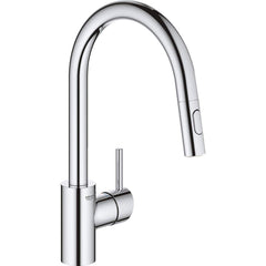 Grohe - Kitchen & Bar Faucets; Type: Pull Down ; Style: Contemporary; Modern; Transitional ; Mount: Deck ; Design: One Handle ; Handle Type: Lever ; Spout Type: High Arc - Exact Industrial Supply