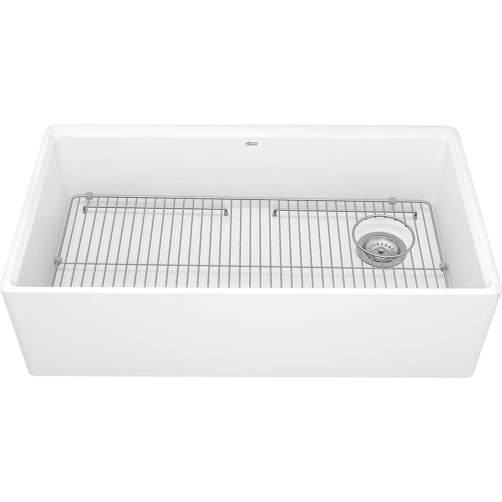 American Standard - Faucet Replacement Parts & Accessories; Type: Avery 36 x 20-Inch Fine Fireclay Undermount or Flush Mount Single Bowl Apron Front Kitchen Sink ; For Use With: Avery 36 x 20-Inch Fine Fireclay Undermount or Flush Mount Single Bowl Apron - Exact Industrial Supply