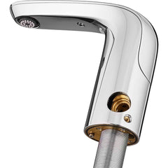 American Standard - Electronic & Sensor Faucets; Type: Sensor ; Style: Modern; Contemporary ; Type of Power: DC ; Spout Type: Low Arc ; Mounting Centers: Single Hole (Inch); Finish/Coating: Polished Chrome - Exact Industrial Supply