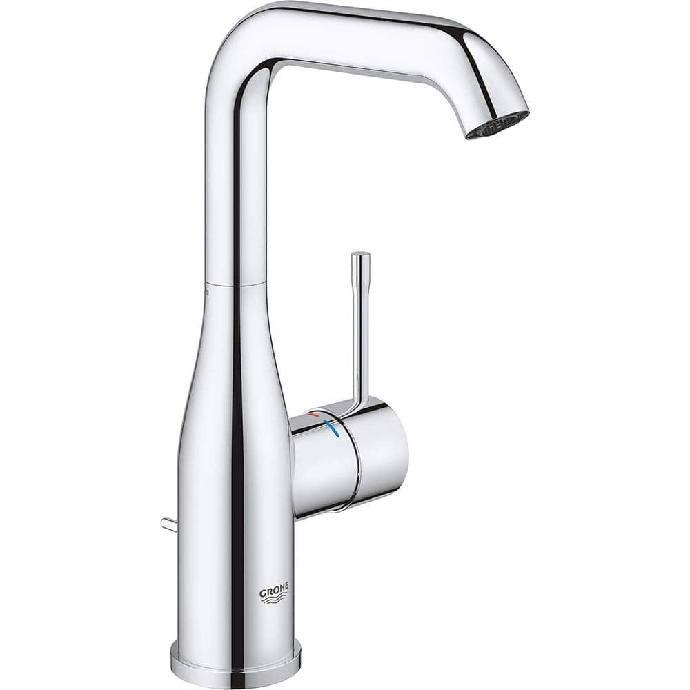 Grohe - Lavatory Faucets; Type: Deck Mount ; Spout Type: High Arc ; Design: Lever ; Handle Type: Lever ; Mounting Centers: Single Hole (Inch); Drain Type: No Drain - Exact Industrial Supply