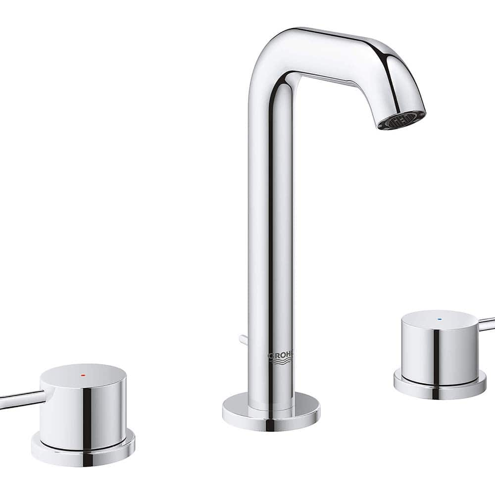 Grohe - Lavatory Faucets; Type: Widespread ; Spout Type: High Arc ; Design: Two Handle ; Handle Type: Lever ; Mounting Centers: 8 (Inch); Drain Type: No Drain - Exact Industrial Supply