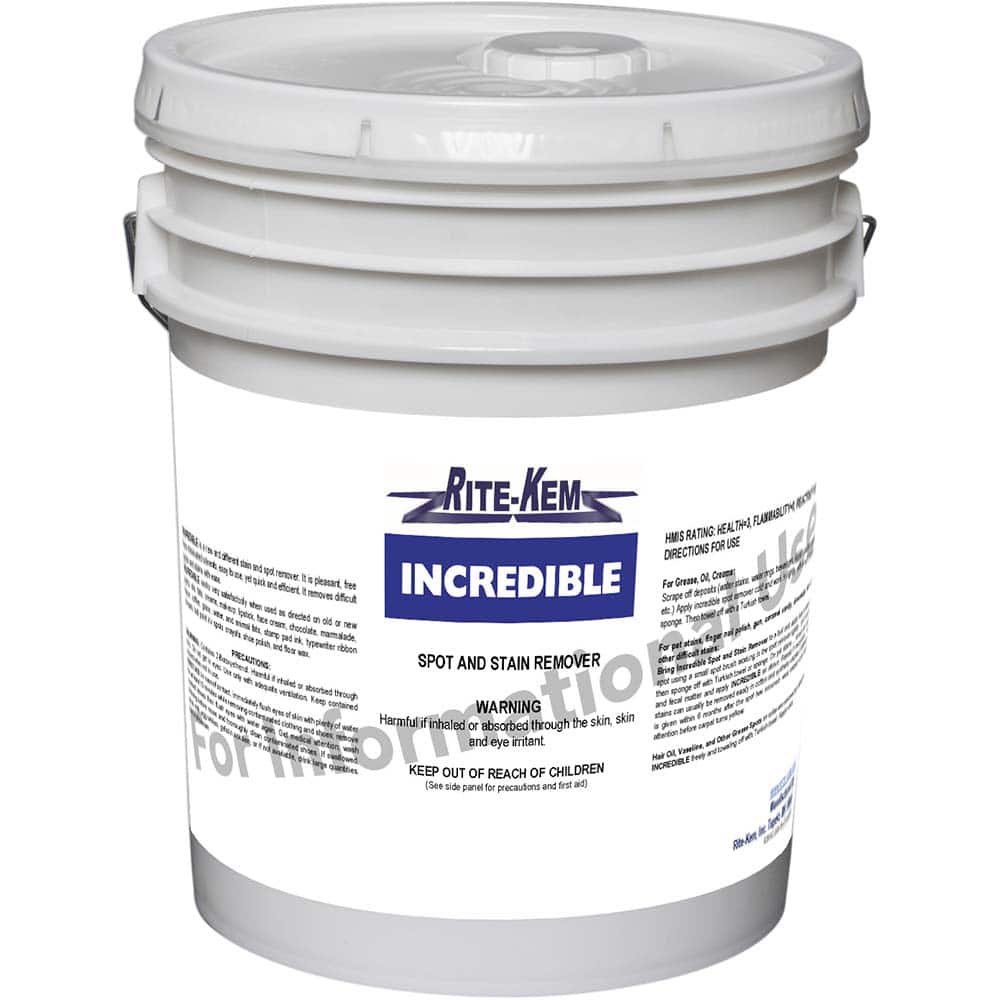 Rite-Kem - Carpet & Upholstery Cleaners Type: Spot & Stain Remover Container Size (Gal.): 5.00 - Exact Industrial Supply