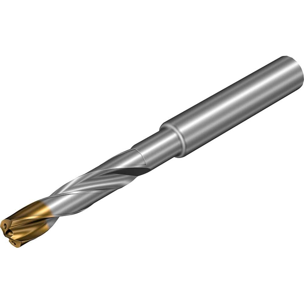 Screw Machine Length Drill Bit: 0.5216″ Dia, 140 °, Solid Carbide TiAlSiN & TiSiN Finish, Right Hand Cut, Spiral Flute, Straight-Cylindrical Shank