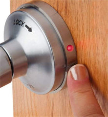 PDQ - Heavy Duty Classroom Intruder Lever Lockset - 2-3/4" Back Set, Small Format I/C Less Cylinder, Zinc, Antimicrobial Coated, Satin Chrome Plated Finish - Exact Industrial Supply