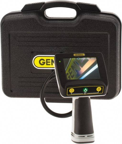 General - 0.31" Wide Camera Head, 39" Long Probe, Video Borescope Camera - 0.31" Probe Diam, 4" Display - Exact Industrial Supply