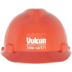 Hard Hat: Class E, 4-Point Suspension Orange, Slotted