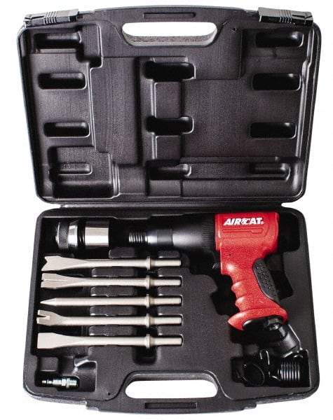 AIRCAT - 3,000 BPM, 2.8 Inch Long Stroke, Air Hammer Kit - 7.16 CFM Air Consumption, 1/4 Inch Inlet - Exact Industrial Supply