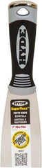 Hyde Tools - 2" Wide Spring Blade Stainless Steel Putty Knife - Flexible, Plastic Handle - Exact Industrial Supply